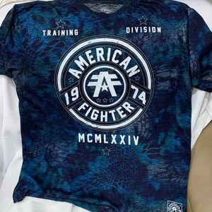 American fighter blue green 3X men’s shirt
